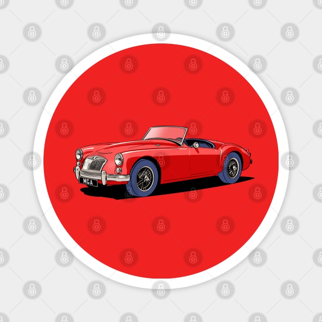 Classic MG MGA Roadster in Red Magnet by Webazoot